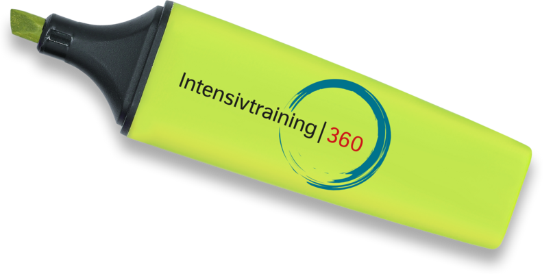 Textmarker mit Logo Intensivtraining|360